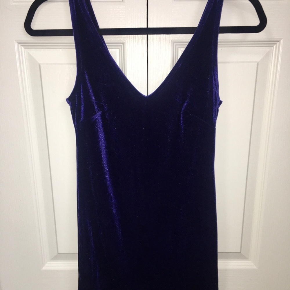 Forever 21 blue velvet dress
